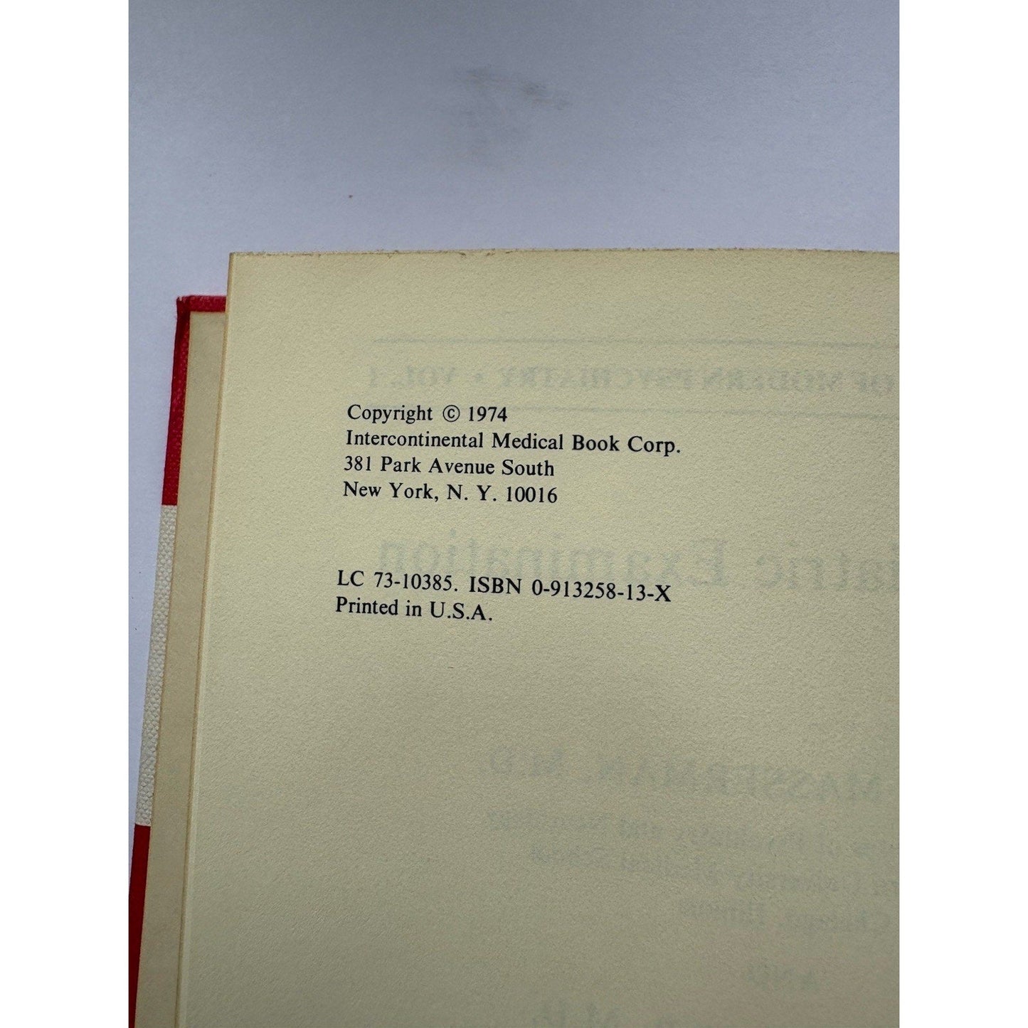 The Psychiatric Examination Jules Masserman MD 1974 Hardcover Psychiatry Book - Humphrey's Book Den