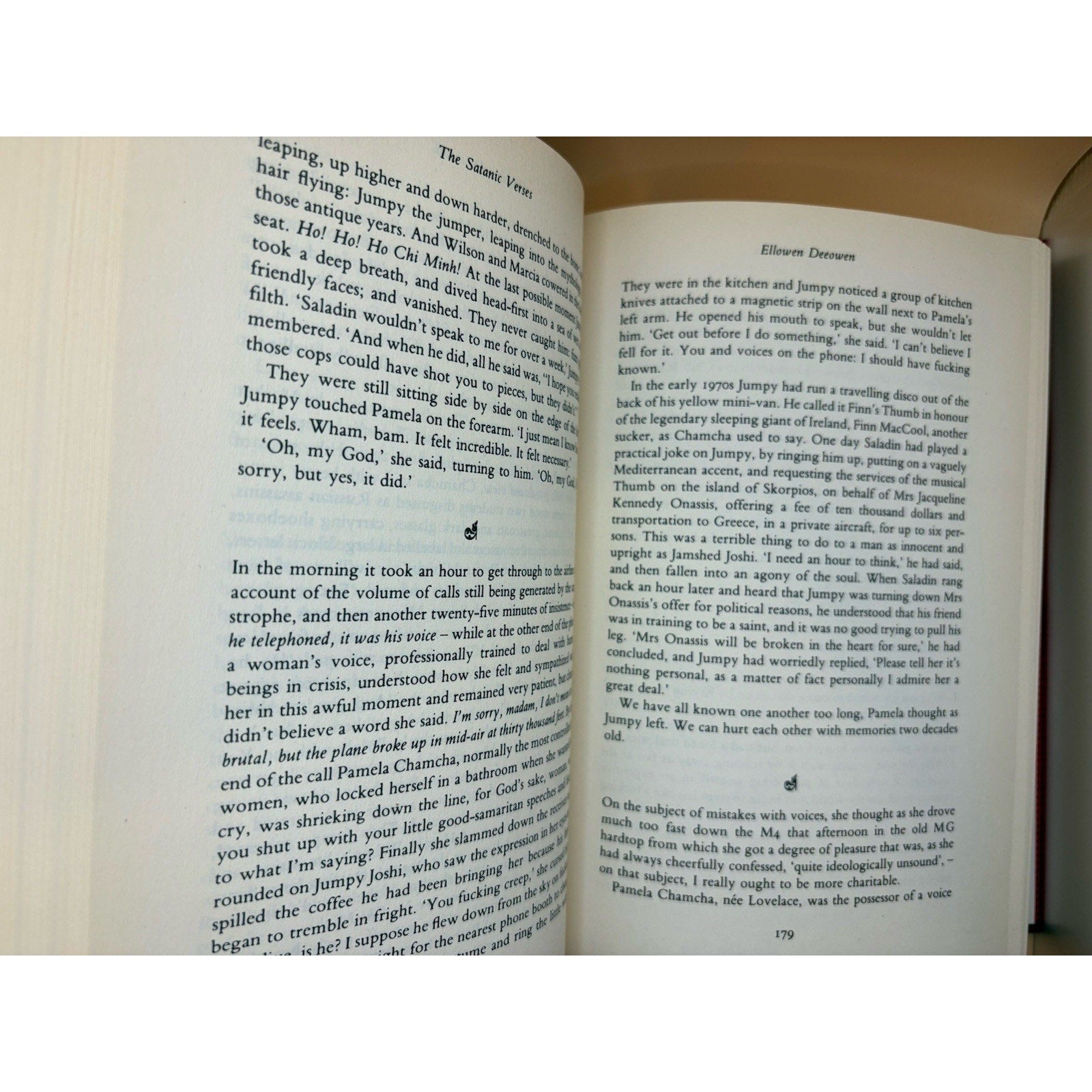 The Satanic Verses Salman Rushdie 1989 1st Ed Viking Hardcover Collectible - Humphrey's Book Den