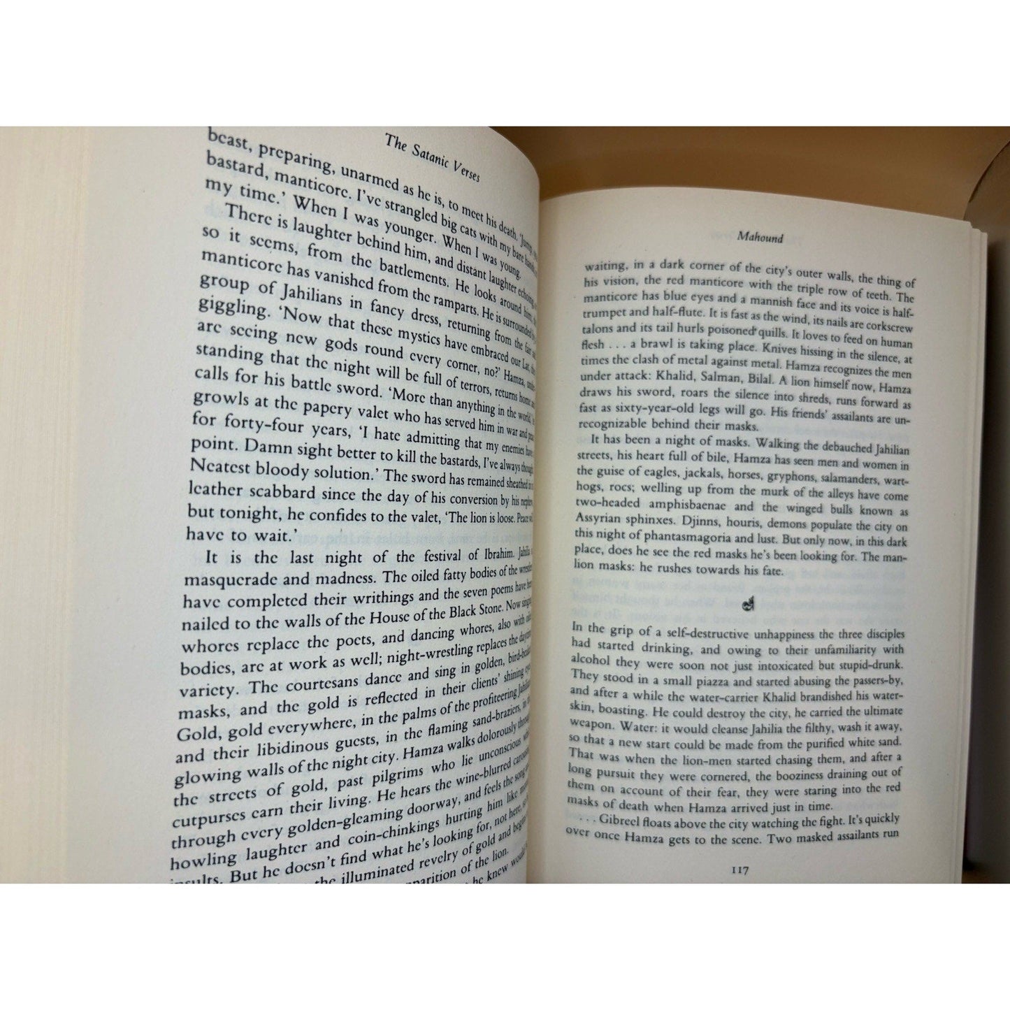 The Satanic Verses Salman Rushdie 1989 1st Ed Viking Hardcover Collectible - Humphrey's Book Den