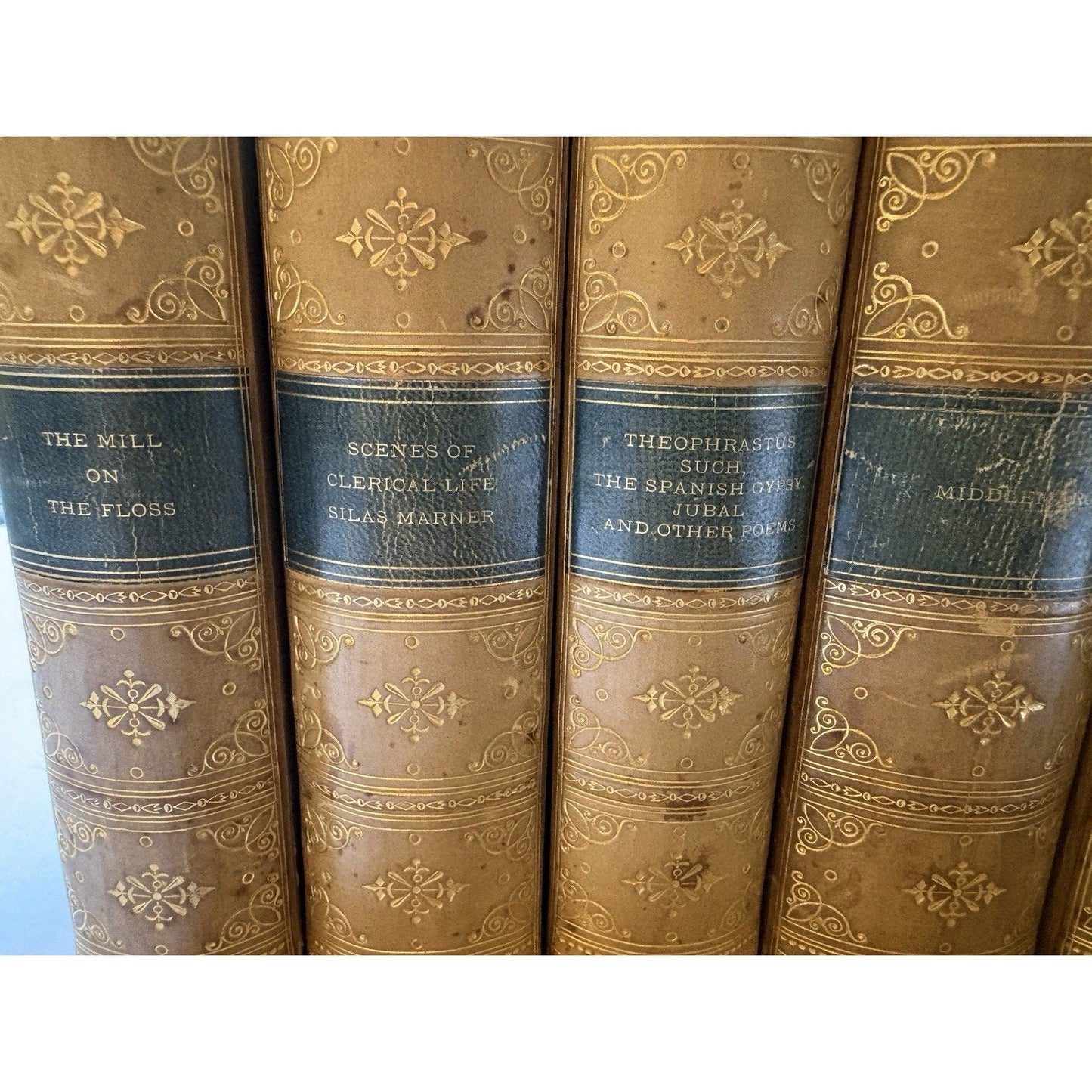 The Works of George Eliot–Complete 8 Vol. Set–Donohue & Henneberry Chicago 1884 - Humphrey's Book Den