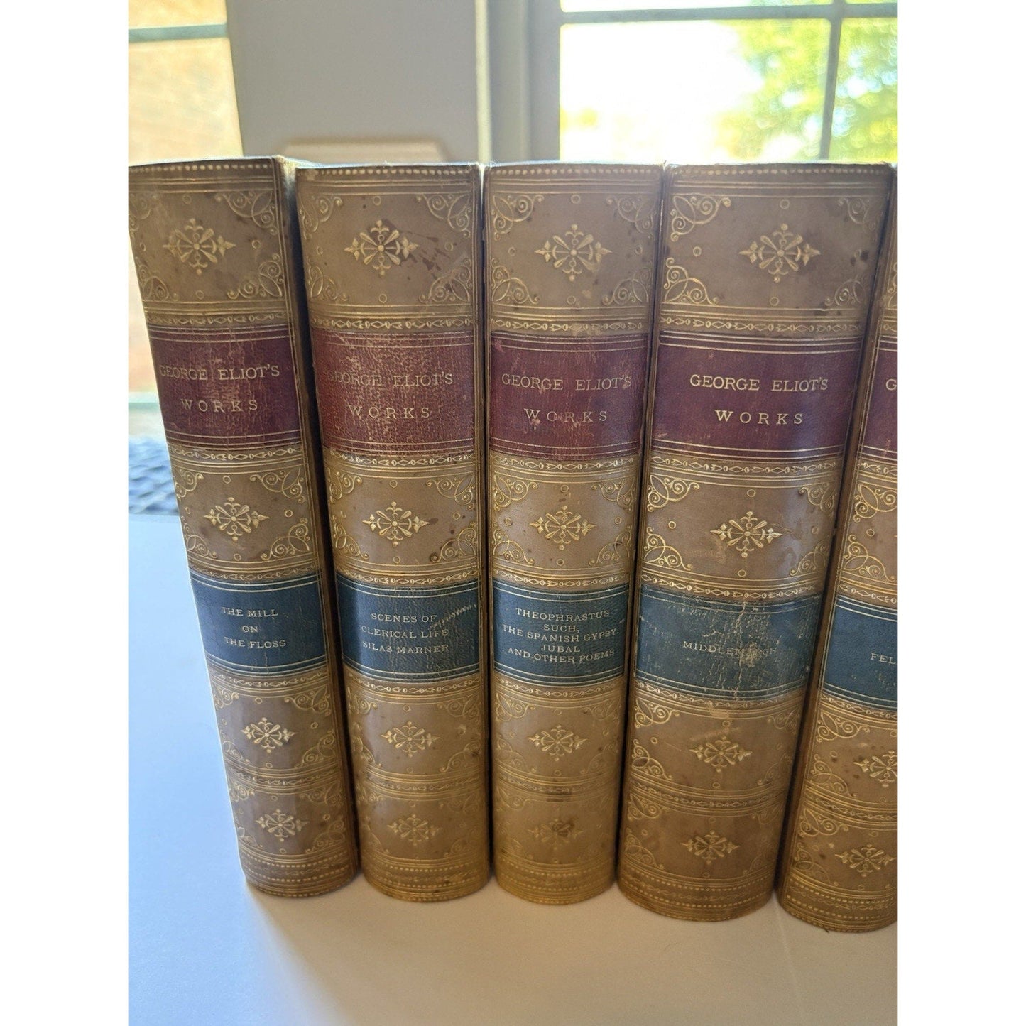 The Works of George Eliot–Complete 8 Vol. Set–Donohue & Henneberry Chicago 1884 - Humphrey's Book Den