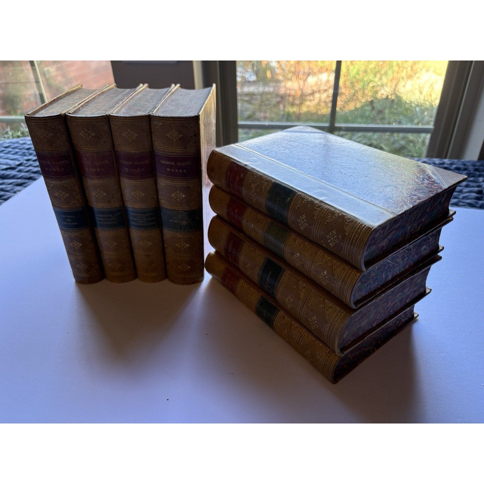 The Works of George Eliot–Complete 8 Vol. Set–Donohue & Henneberry Chicago 1884 - Humphrey's Book Den