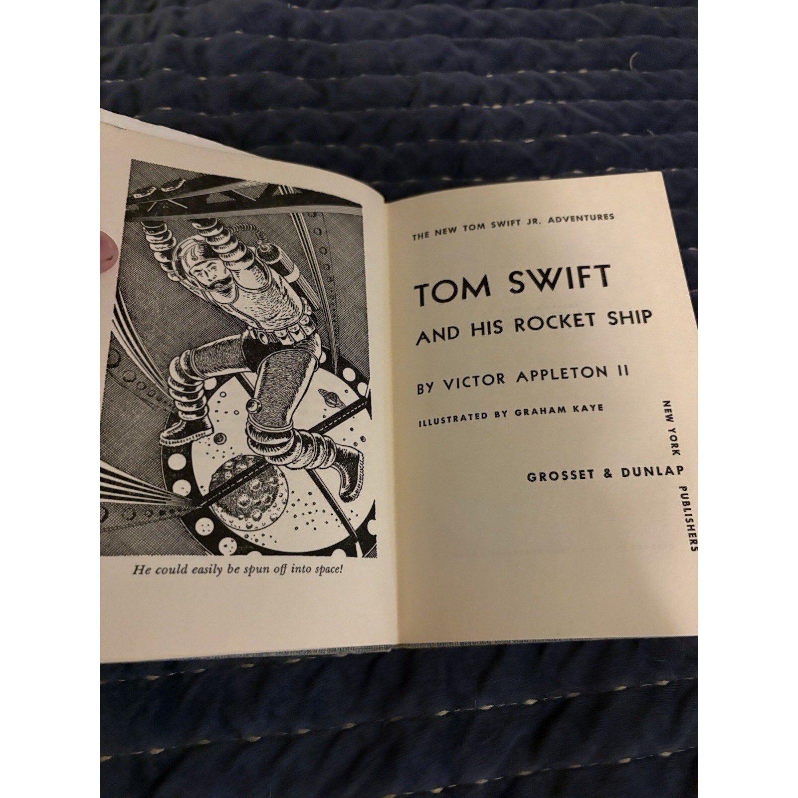 Tom Swift And His Rocket Ship By Victor Appleton Hardcover DJ G&D 1954 - Humphrey's Book Den