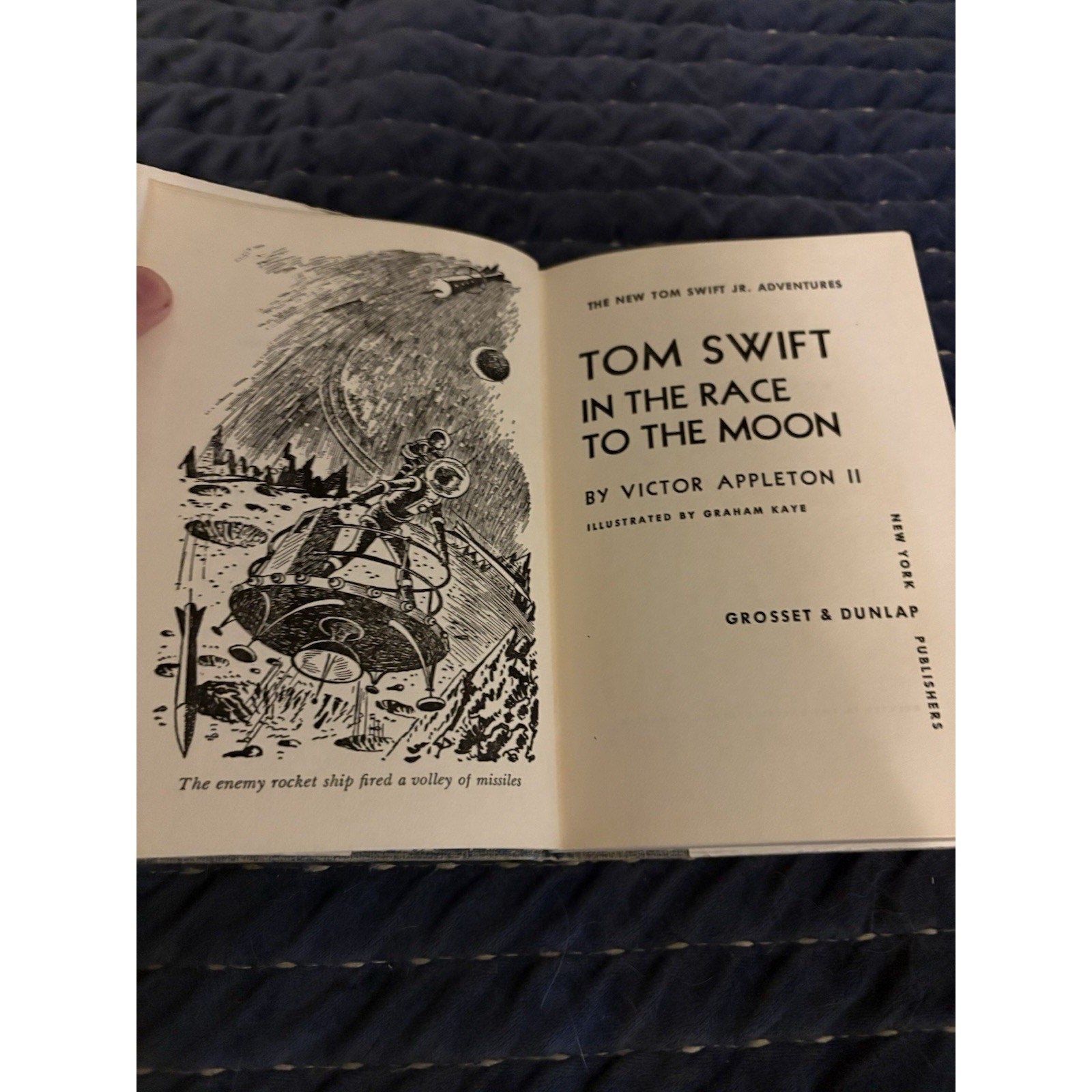 Tom Swift In The Race To The Moon Book by Victor Appleton 12 1958 HC w/DJ - Humphrey's Book Den