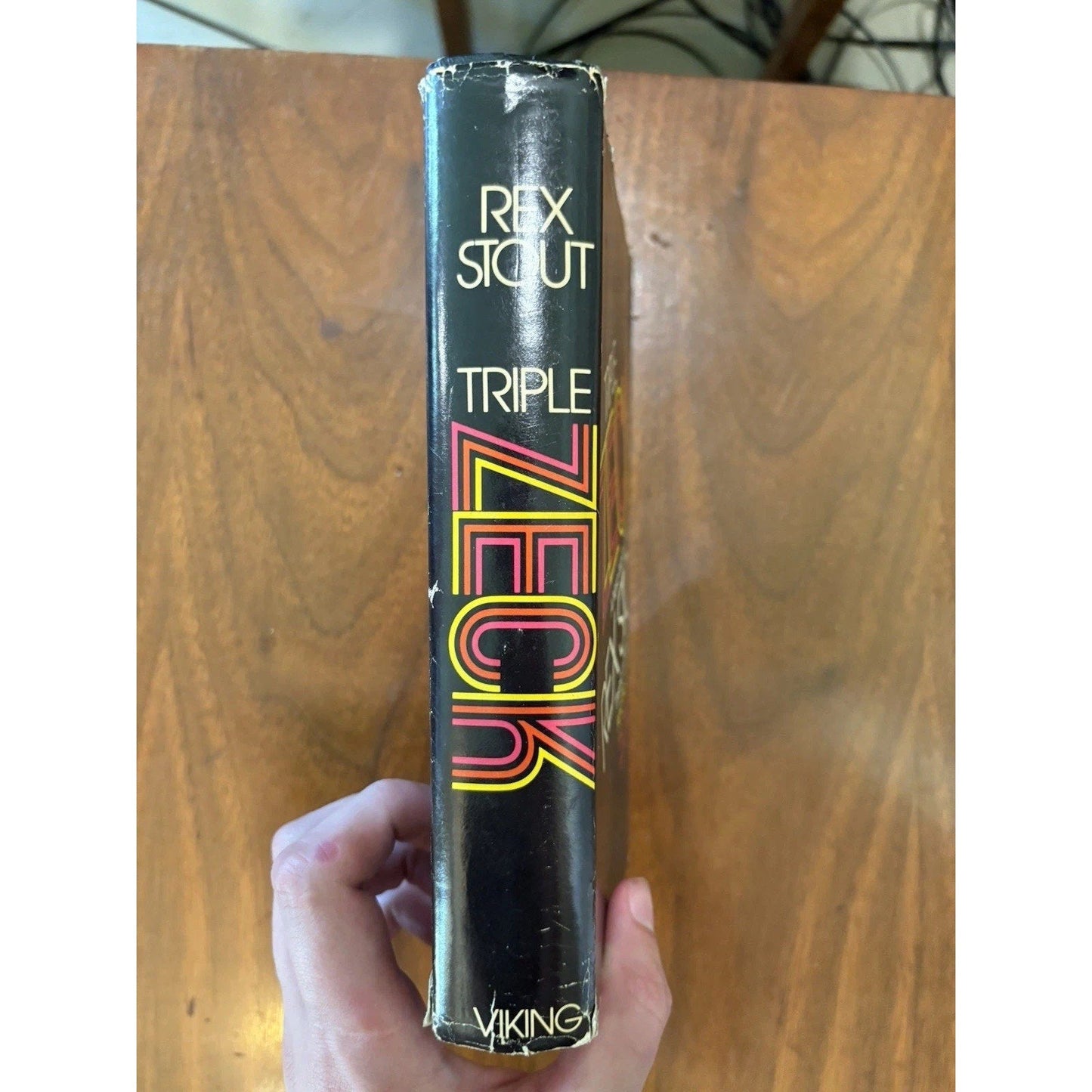 Triple Zeck A Nero Wolfe Omnibus 3 Novels Rex Stout 1974 Book Club Edition HC DJ - Humphrey's Book Den