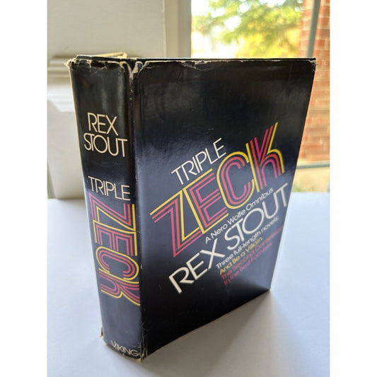 Triple Zeck A Nero Wolfe Omnibus 3 Novels Rex Stout 1974 Book Club Edition HC DJ - Humphrey's Book Den
