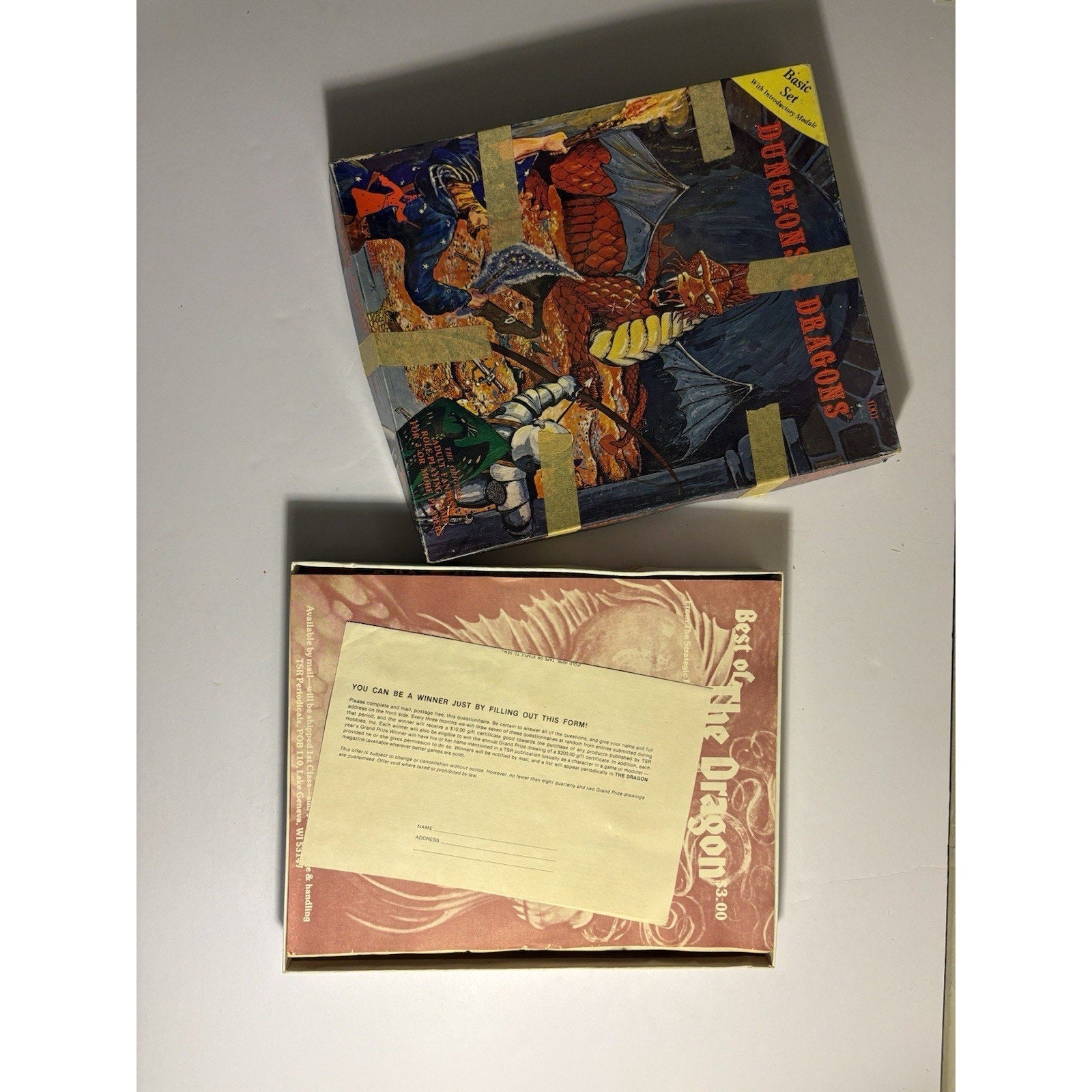 TSR Dungeons & Dragons Basic Set 1001 Box + Doomkeep + 4 DM Screens - Humphrey's Book Den