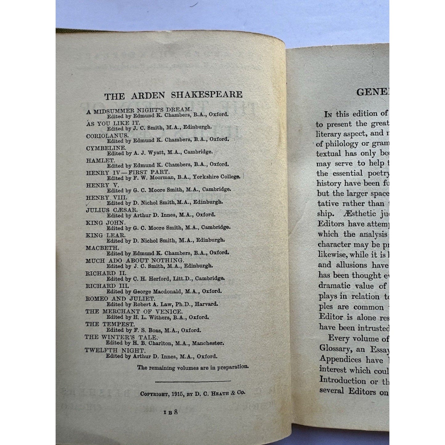 Vintage Julius Caesar 1915 Arden Shakespeare Strunk Jr. D.C. Heath HC Book - Humphrey's Book Den