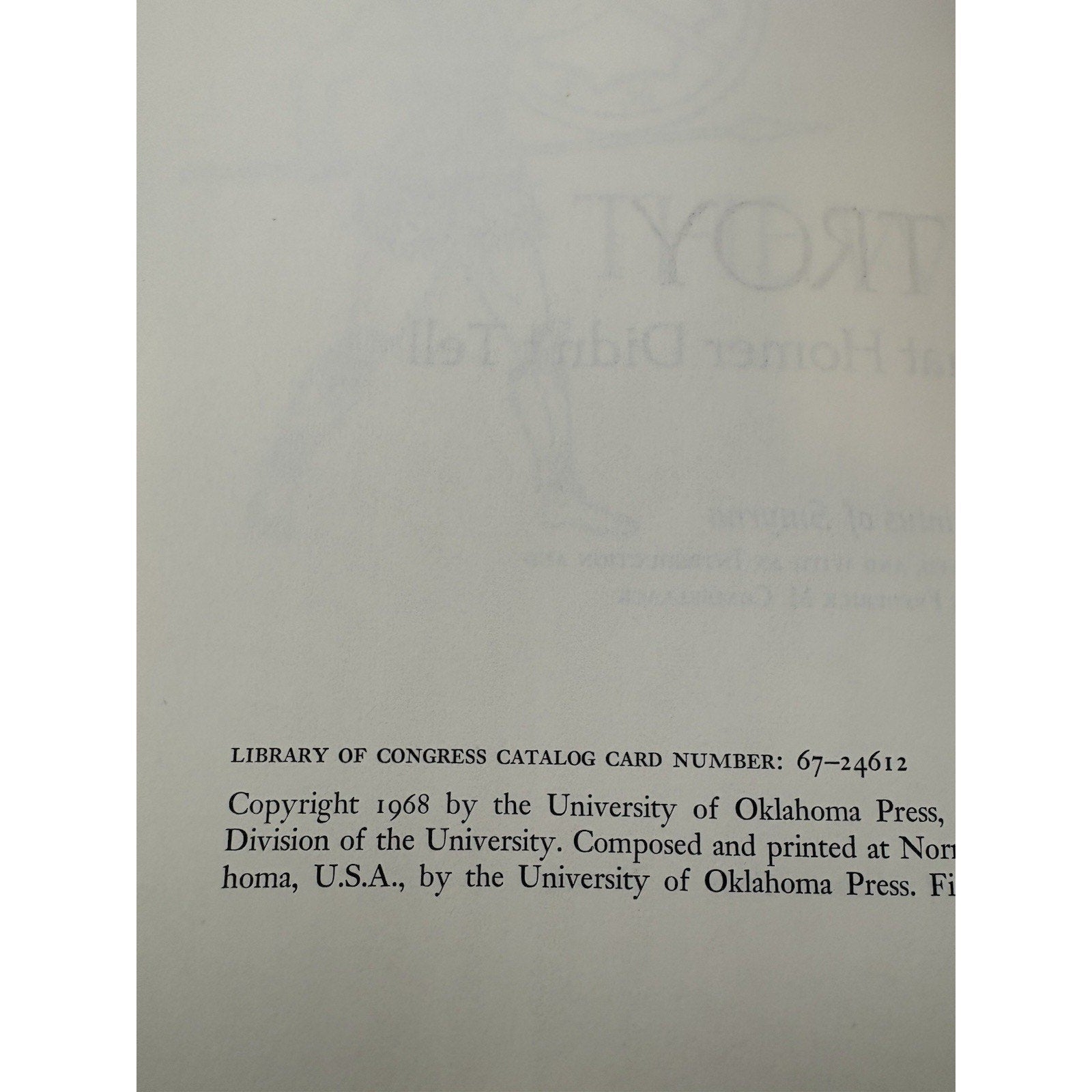 War at Troy: What Homer Didn’t Tell — 1968 1st Ed HC/DJ Quintus of Smyrna - Humphrey's Book Den