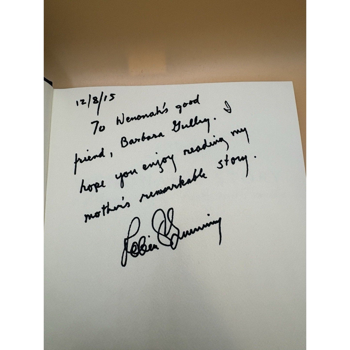 Wenonah’s Story Chickasaw Memoir Signed by Robin Gunning 1st Ed 2015 - Humphrey's Book Den