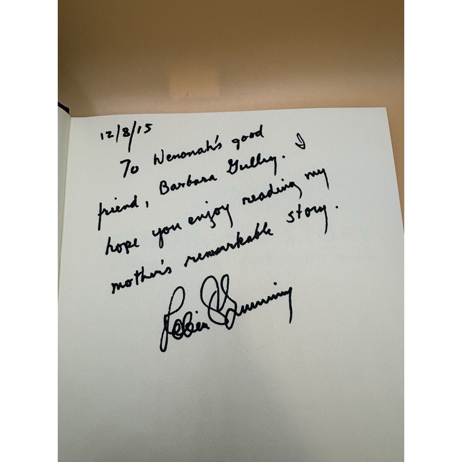 Wenonah’s Story Chickasaw Memoir Signed by Robin Gunning 1st Ed 2015 - Humphrey's Book Den